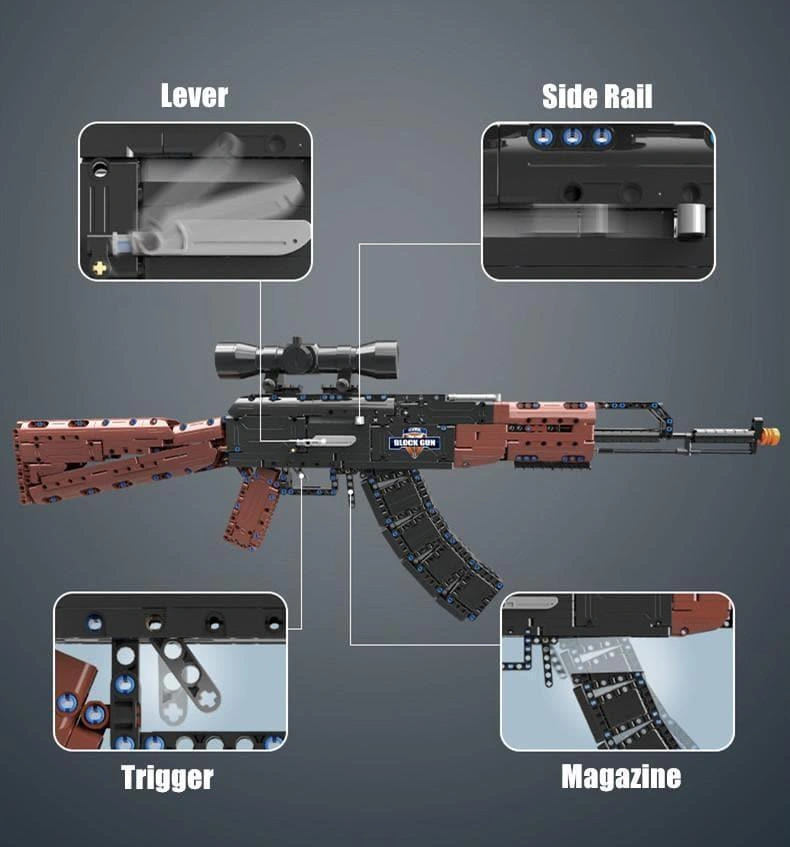Epic Battle Blocks: Build Your Own AK-47 Assault Rifle!